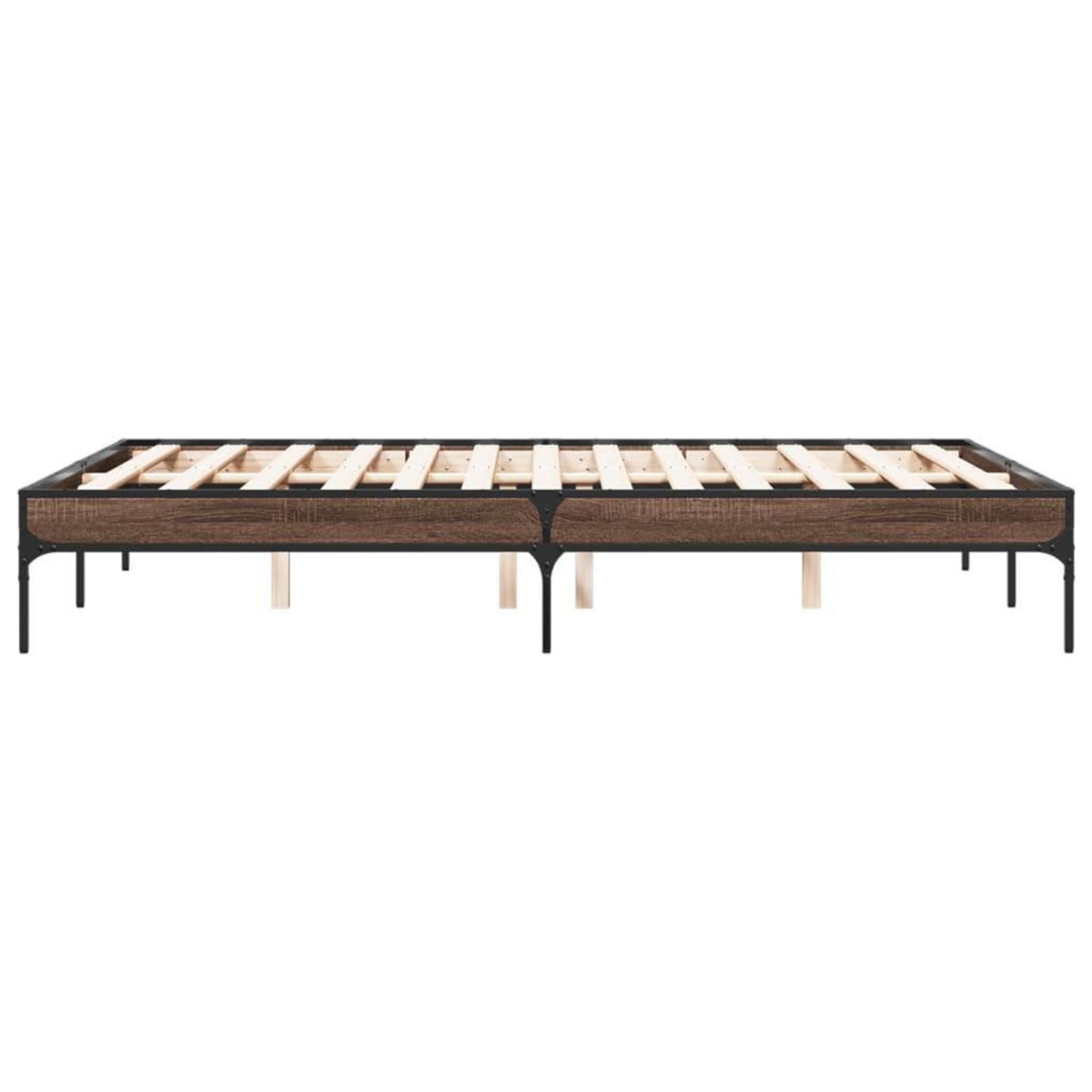 VIDAXL Cadre de lit sans matelas chene marron 135x190 cm