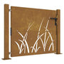 Voir la diapositive 2 : VIDAXL Portail de jardin 105x80 cm acier corten conception d'herbe