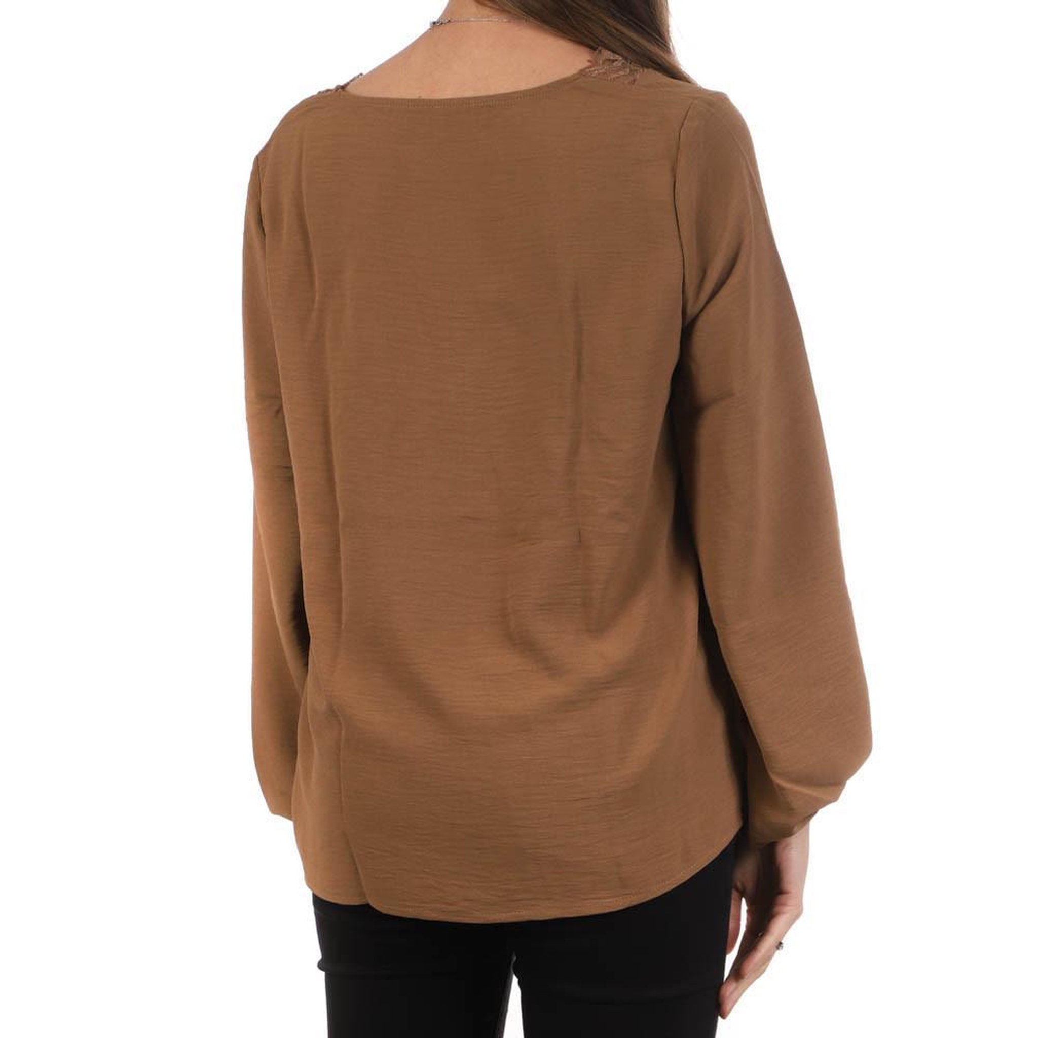 Voir la diapositive 2 : JACQUELINE DE YONG Blouse Marron Femme JDY Claudia
