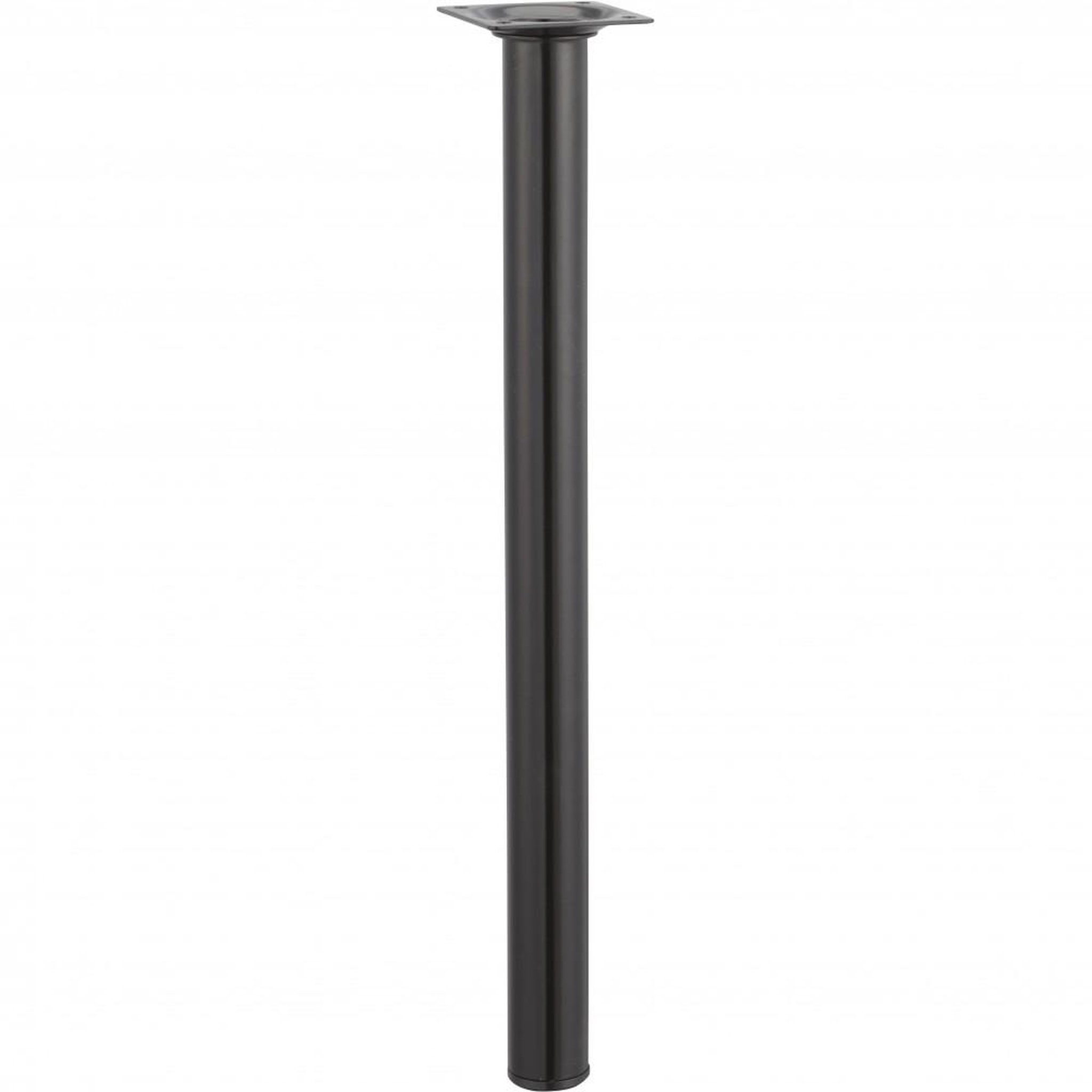 CENTRALE BRICO Pied de table basse cylindrique fixe acier époxy noir, 40 cm