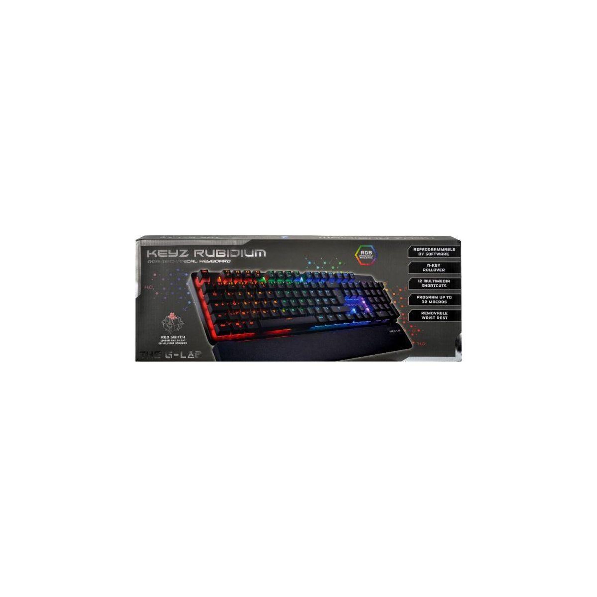Voir la diapositive 3 : THE G-LAB Clavier gamer KEYZ-RUBIDIUM French Layout