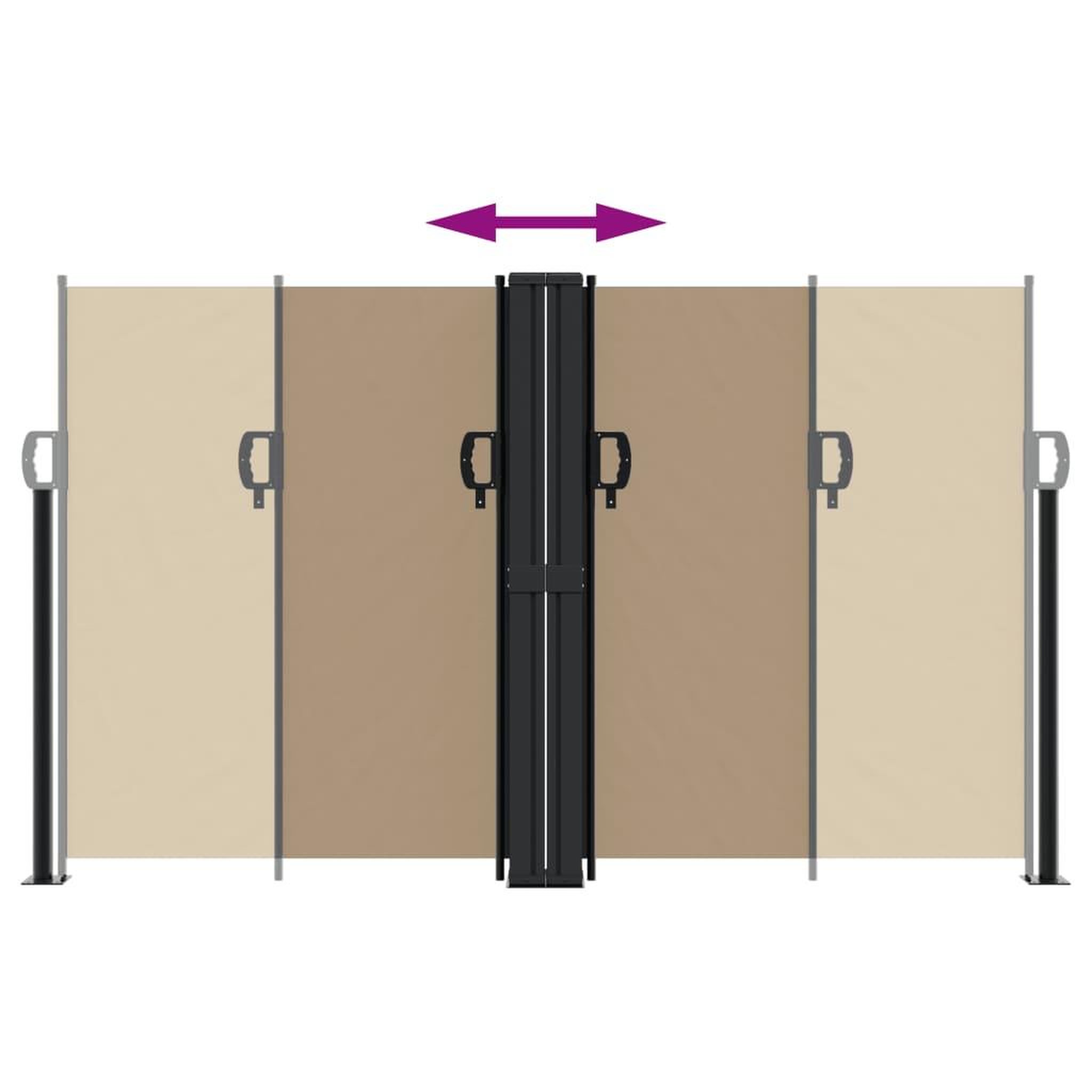 Voir la diapositive 5 : VIDAXL Auvent lateral retractable taupe 140x1000 cm