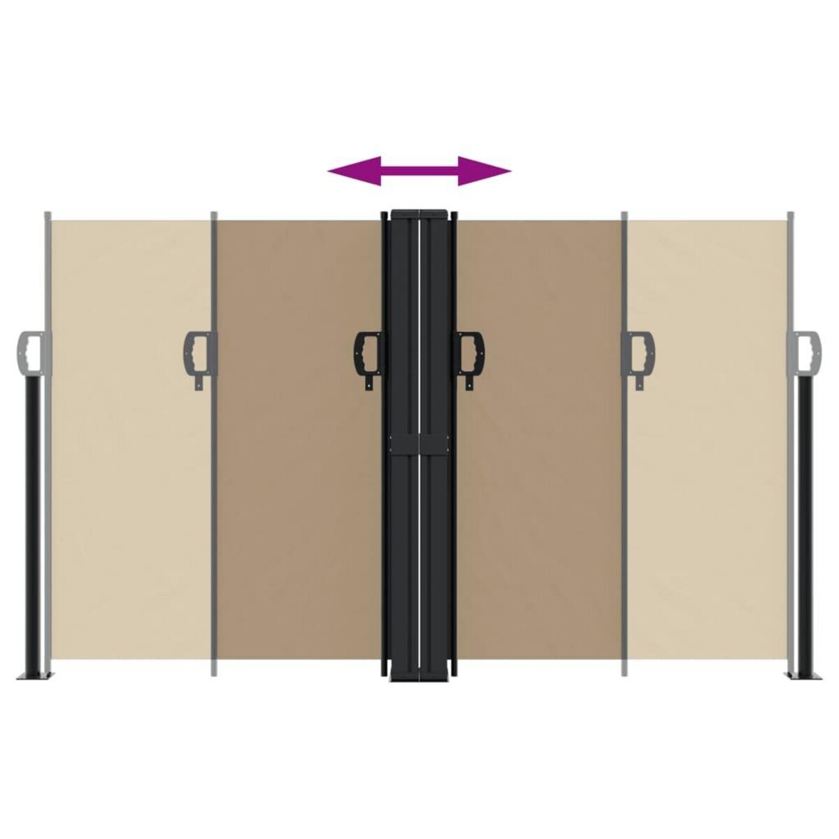 VIDAXL Auvent lateral retractable taupe 140x1000 cm