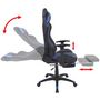 Voir la diapositive 3 : VIDAXL Chaise de bureau inclinable avec repose-pied Bleu