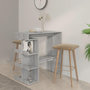Voir la diapositive 1 : VIDAXL Table de bar et etagere de rangement Sonoma gris 100x50x101,5cm