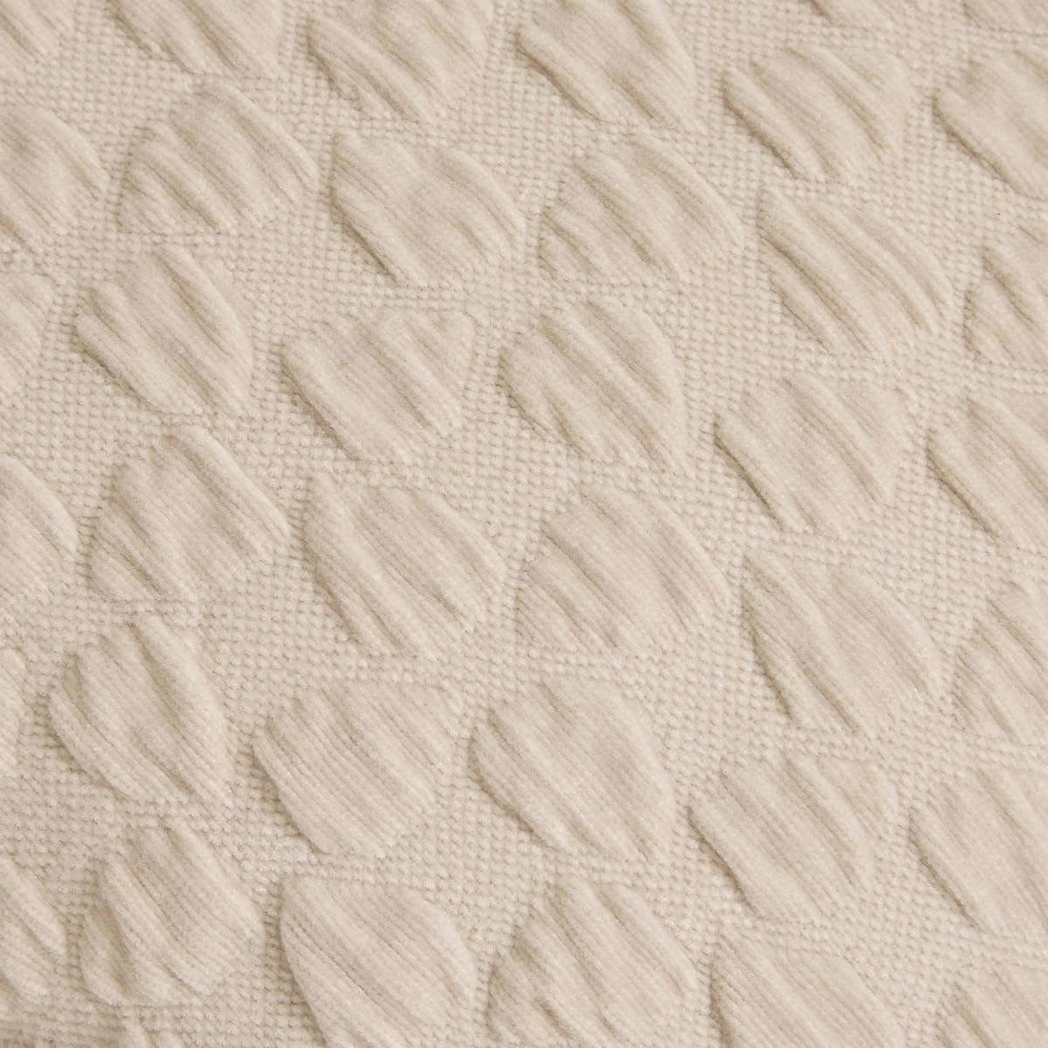 Voir la diapositive 3 : ATMOSPHERA Coussin chenillé 3d  nova  40x40cm beige
