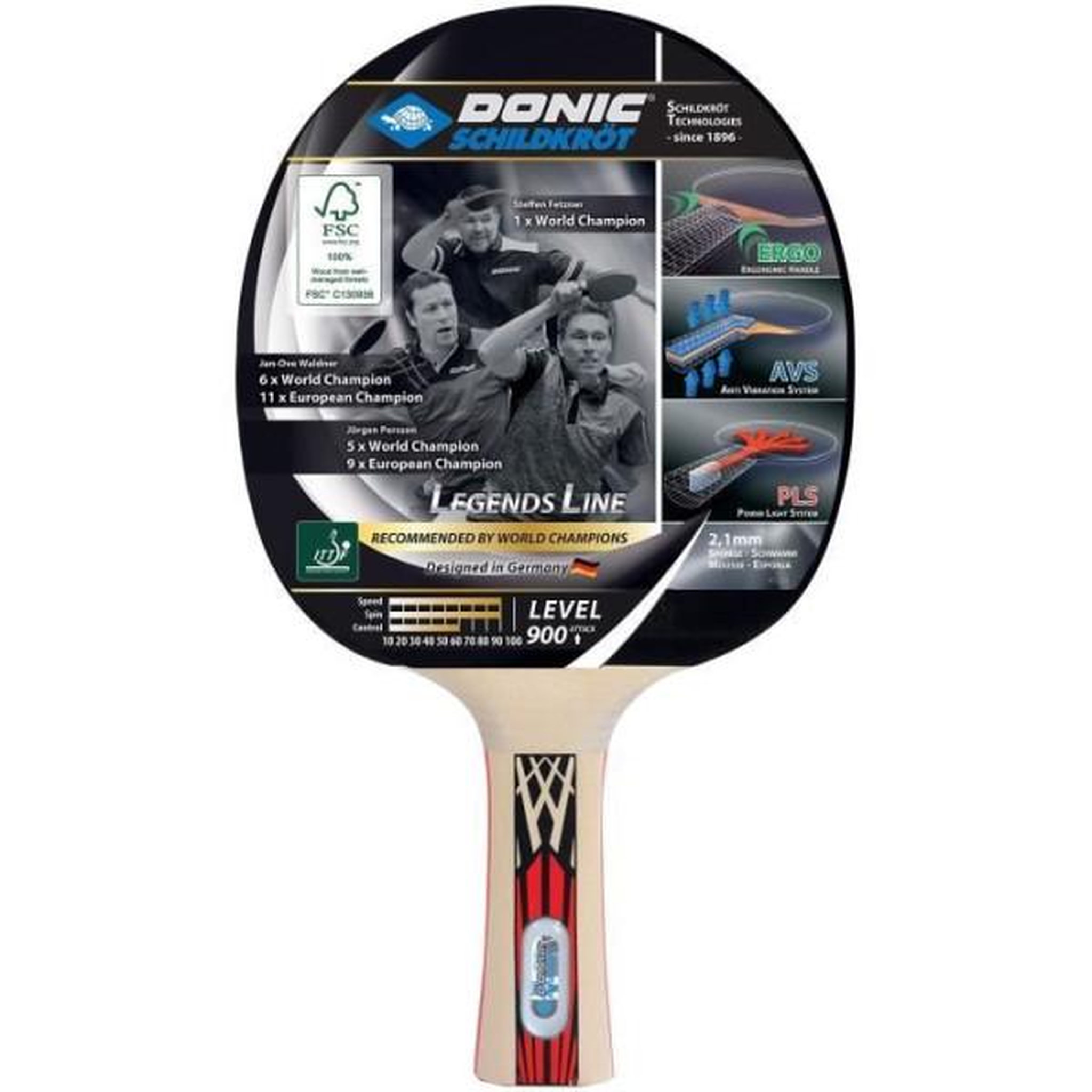 SCHILDKROT Raquette de tennis de table - schildkröt - legends 900 fsc