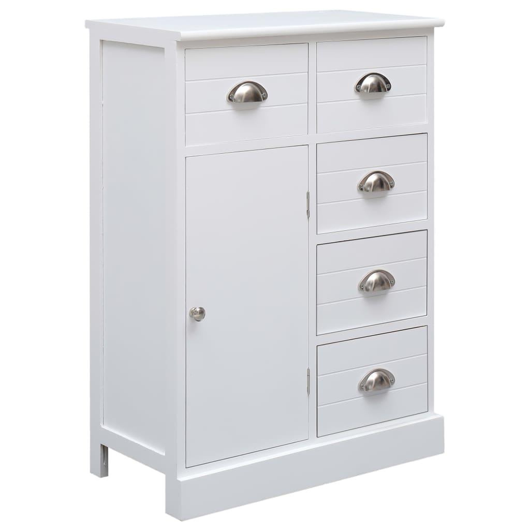 Voir la diapositive 4 : VIDAXL Buffet avec 10 tiroirs Blanc 113x30x79 cm Bois