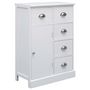 Voir la diapositive 4 : VIDAXL Buffet avec 10 tiroirs Blanc 113x30x79 cm Bois
