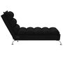 Voir la diapositive 5 : VIDAXL Chaise longue de massage avec coussins noir tissu