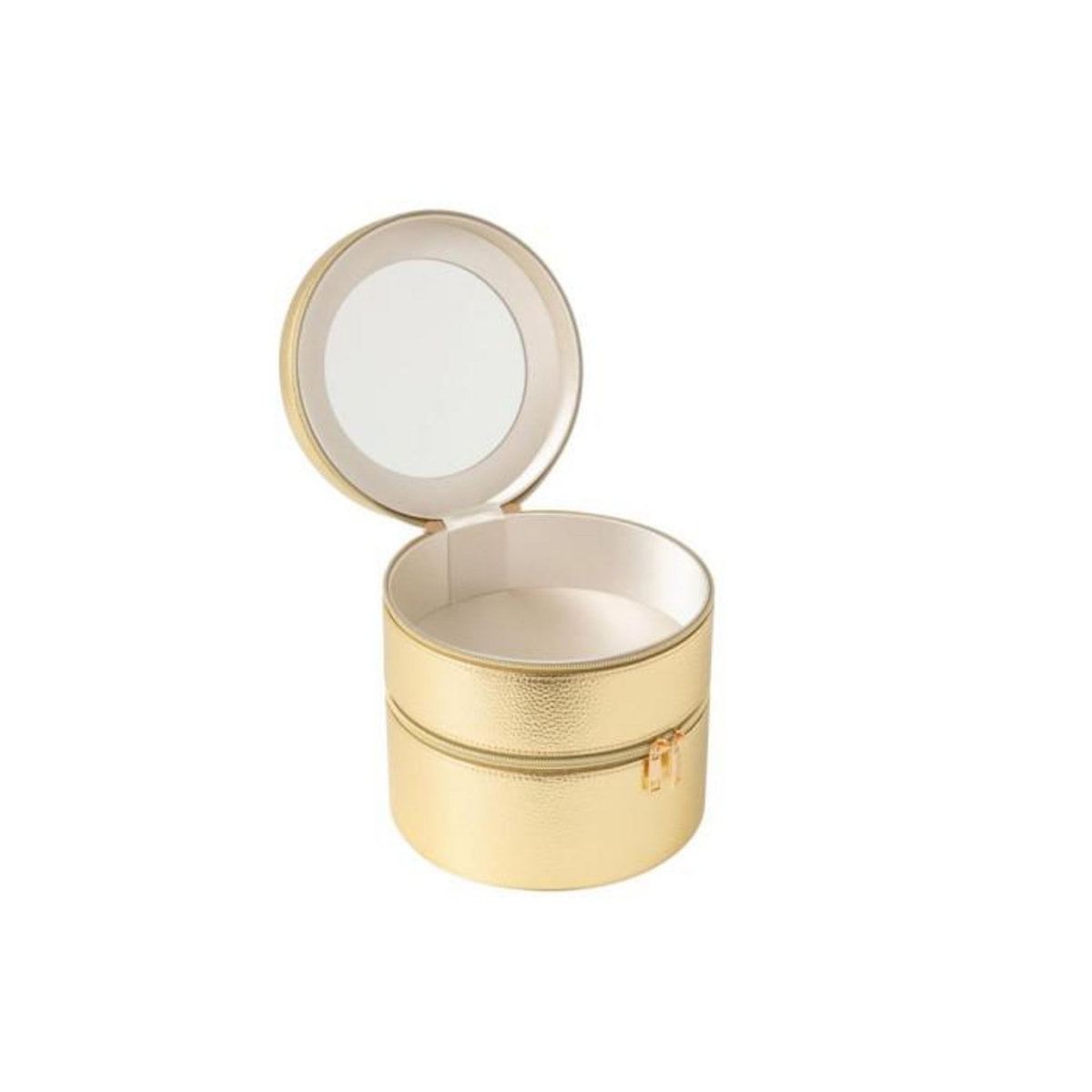 Paris Prix Boîte Ronde Pour Cosmétiques  Ericka  19cm Or