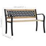 Voir la diapositive 6 : VIDAXL Banc de jardin 120 cm Bois