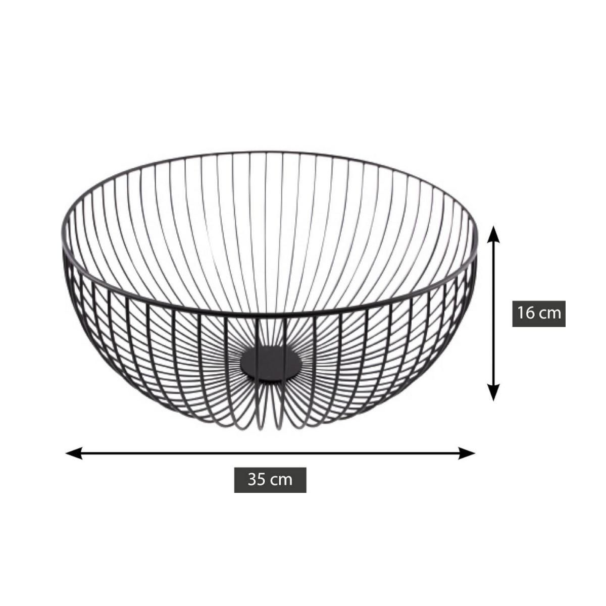 point virgule Panier de fruit et legumes 35cm noir - PV-CHR-3047