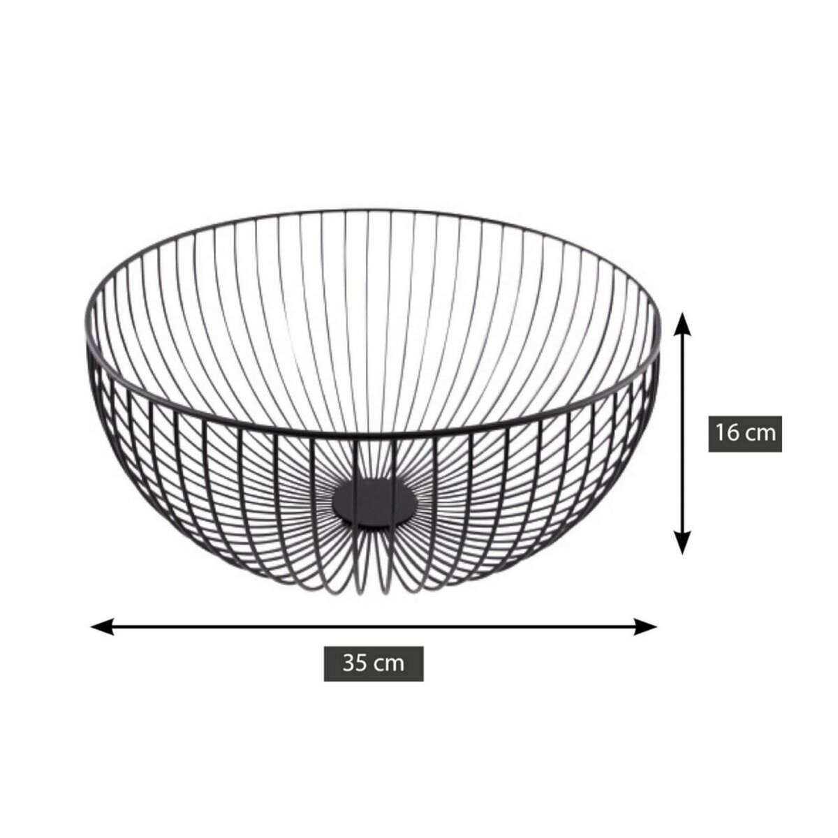 point virgule Panier de fruit et legumes 35cm noir - PV-CHR-3047
