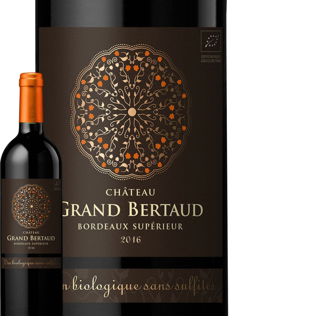 Bio Château Grand Bertaud Bordeaux Supérieur Rouge 2016