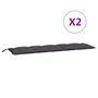 Voir la diapositive 5 : VIDAXL Coussins de banc de jardin lot de 2 anthracite tissu Oxford