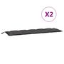 Voir la diapositive 5 : VIDAXL Coussins de banc de jardin lot de 2 anthracite tissu Oxford