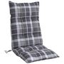 Voir la diapositive 5 : VIDAXL Coussins de chaise a dossier haut lot de 4 motif carreaux gris