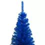 VIDAXL Arbre de Noël artificiel pre-eclaire et boules bleu 180 cm PVC