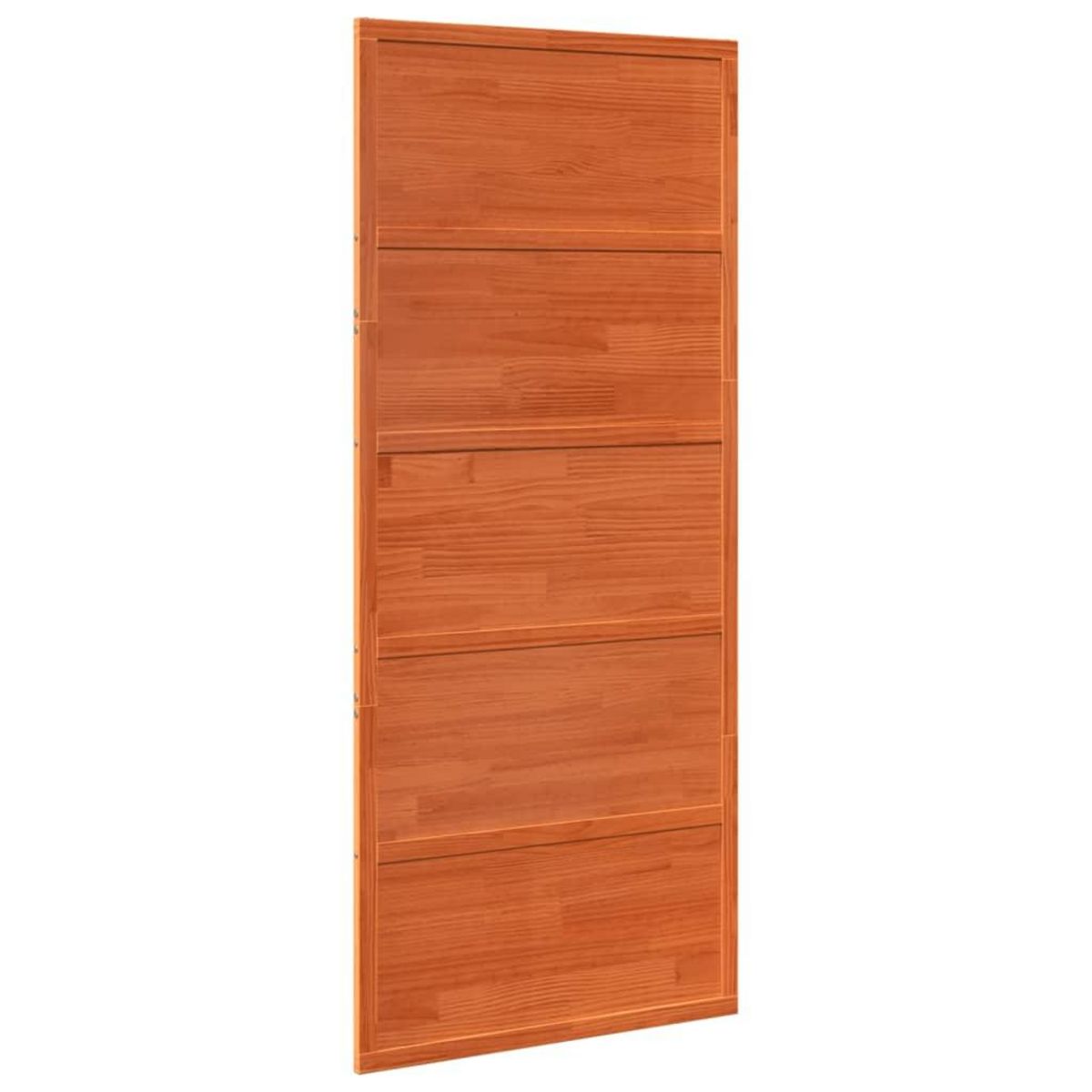 VIDAXL Porte de grange marron cire 90x208 cm bois massif de pin