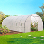 Voir la diapositive 3 : ID MARKET Serre tunnel de jardin 4 saisons 18M² blanche gamme maraîchère CRIMÉE 6x3M