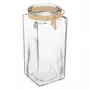  Vase Design en Verre  Raphia  23cm Transparent