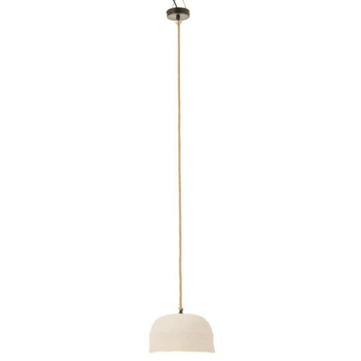 Paris Prix Lampe Suspension Papier Mâché  Bali  30cm Blanc