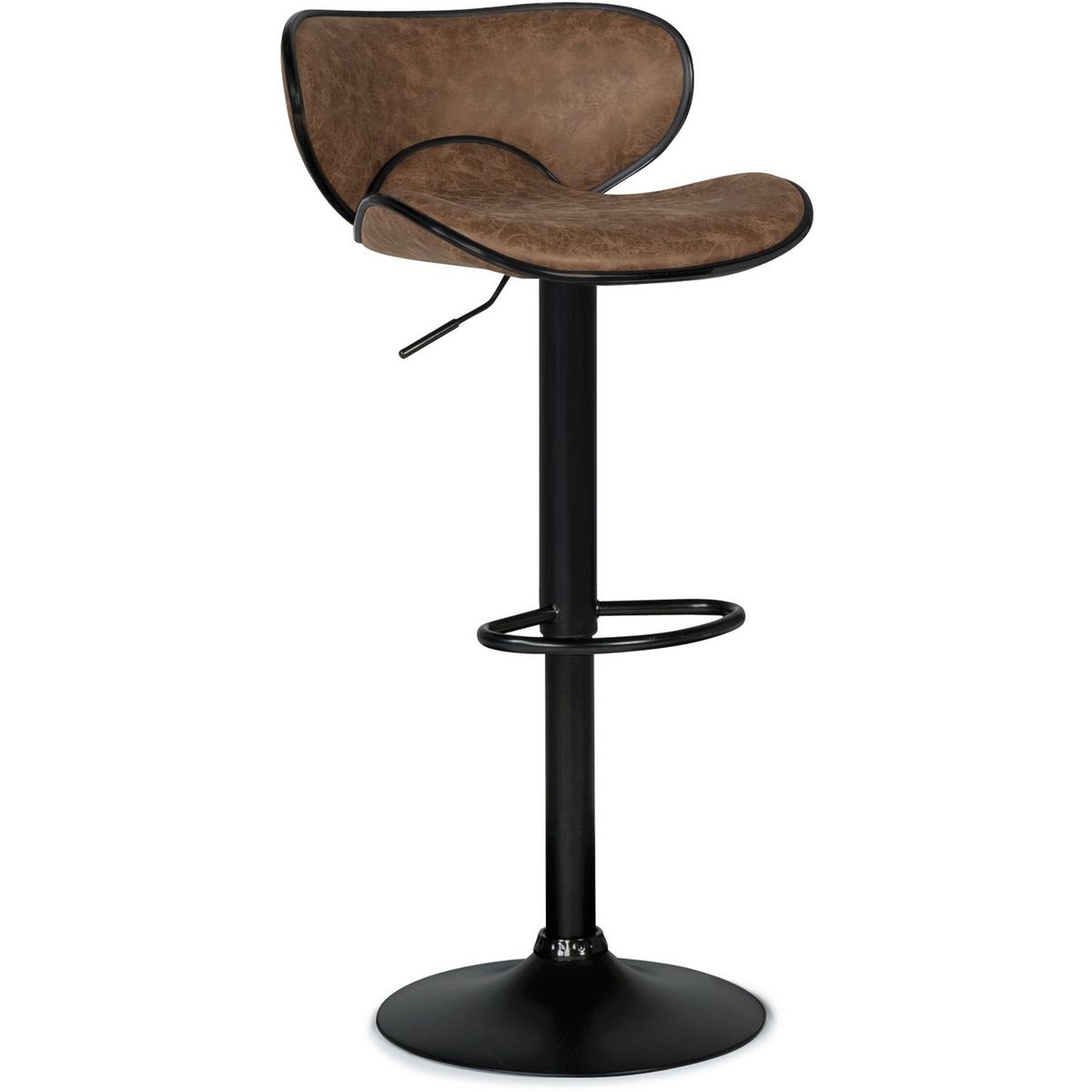 Lot de 2 tabourets de bar style vintage CLINT