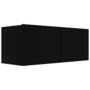 Voir la diapositive 4 : VIDAXL Ensemble de meuble TV 2 pcs Noir Bois d'ingenierie