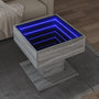 Voir la diapositive 1 : VIDAXL Table basse avec LED sonoma gris 50x50x45 cm bois d'ingenierie