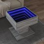 Voir la diapositive 1 : VIDAXL Table basse avec LED sonoma gris 50x50x45 cm bois d'ingenierie