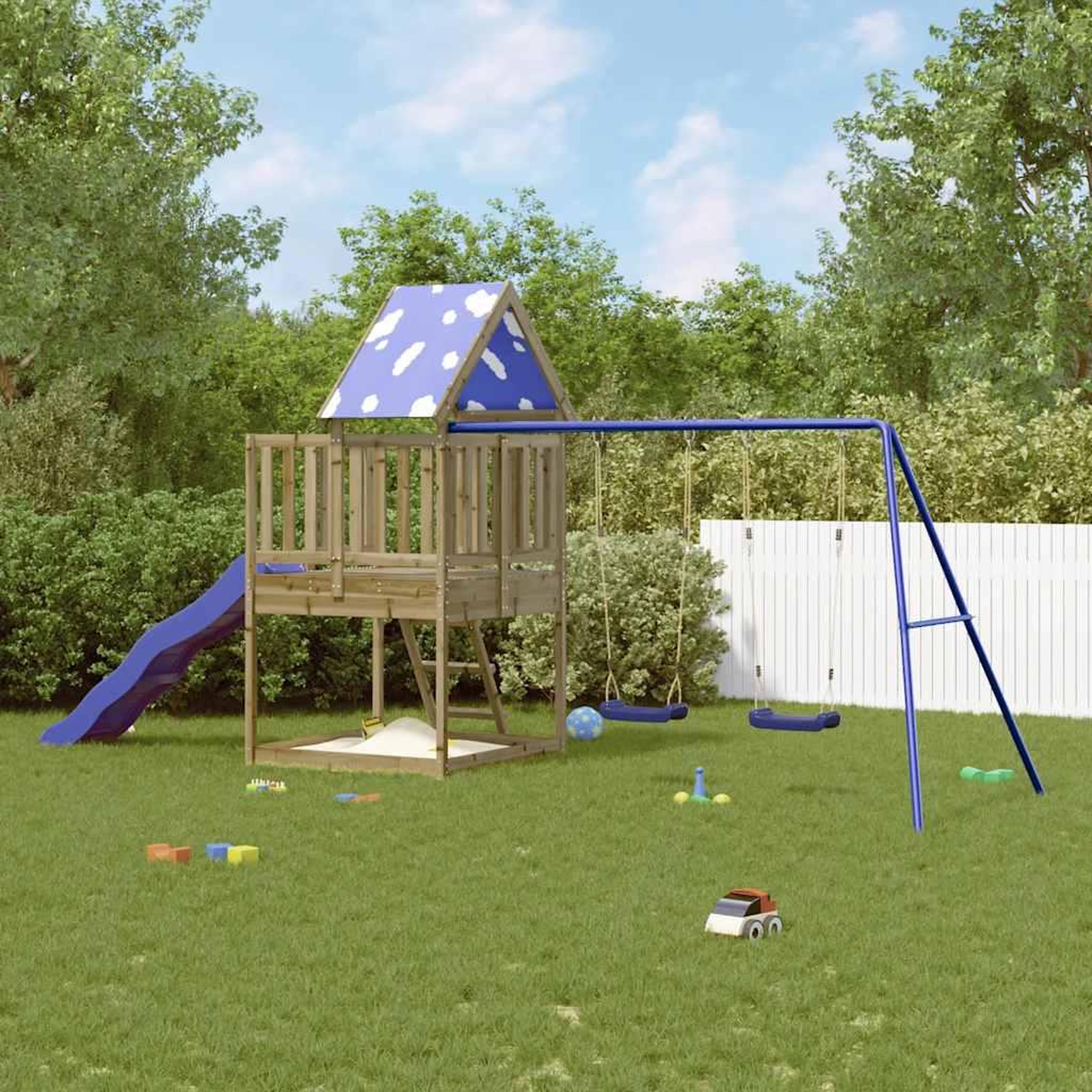 VIDAXL Aire de jeux d'exterieur bois de pin impregne