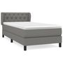 Voir la diapositive 2 : VIDAXL Sommier a lattes de lit avec matelas Gris fonce 80x200 cm Tissu