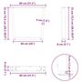 Voir la diapositive 6 : VIDAXL Pieds de table a manger forme de V 3 pcs noir 80x(72-73,3) cm