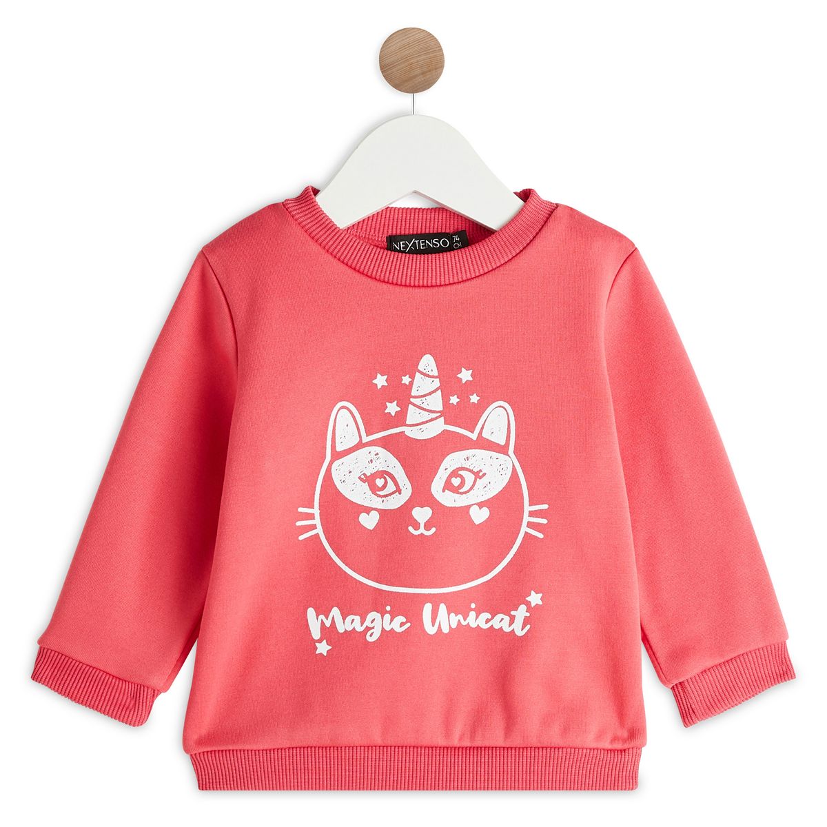 IN EXTENSO Sweat chat bébé fille