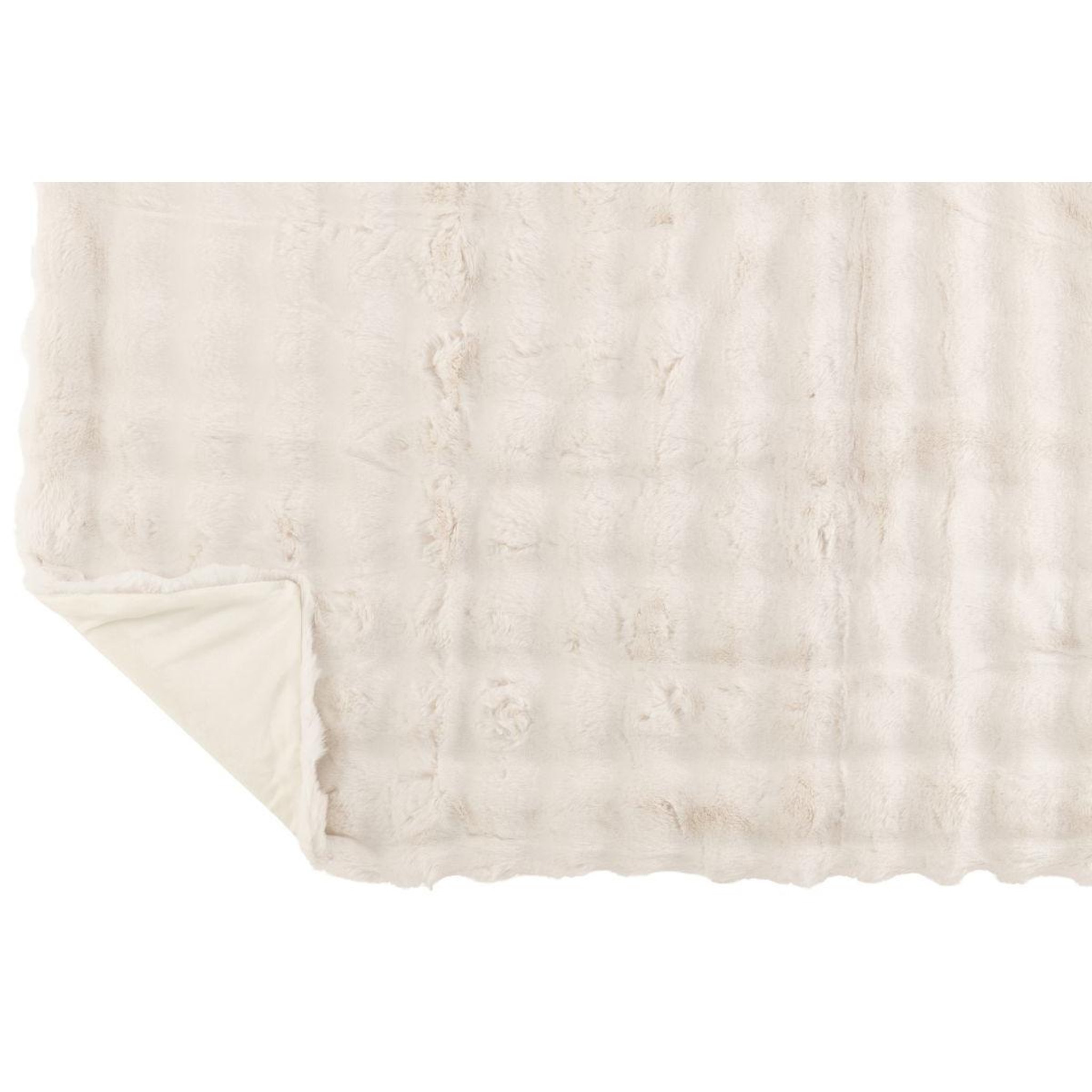 Voir la diapositive 2 : J-LINE Plaid uni  wave  130x180cm blanc