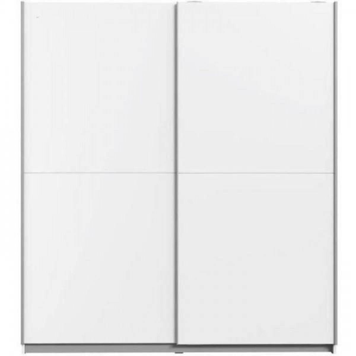 MARKET24 Armoire 2 portes coulissantes - Panneaux de particules - Blanc - L 170,3 x P 61,2 x H 190,5 cm - ULOS