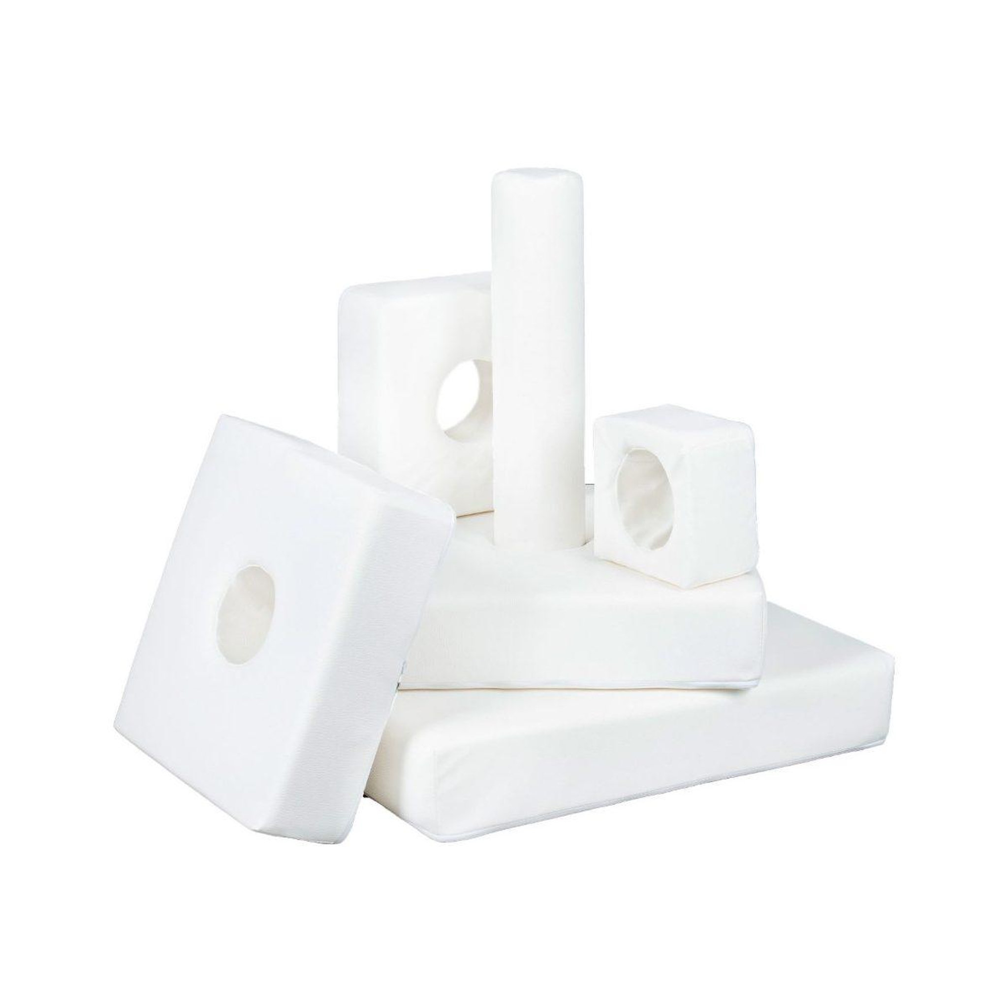 Voir la diapositive 2 : VELINDA Pyramide- lot de 6 gros blocs blanc