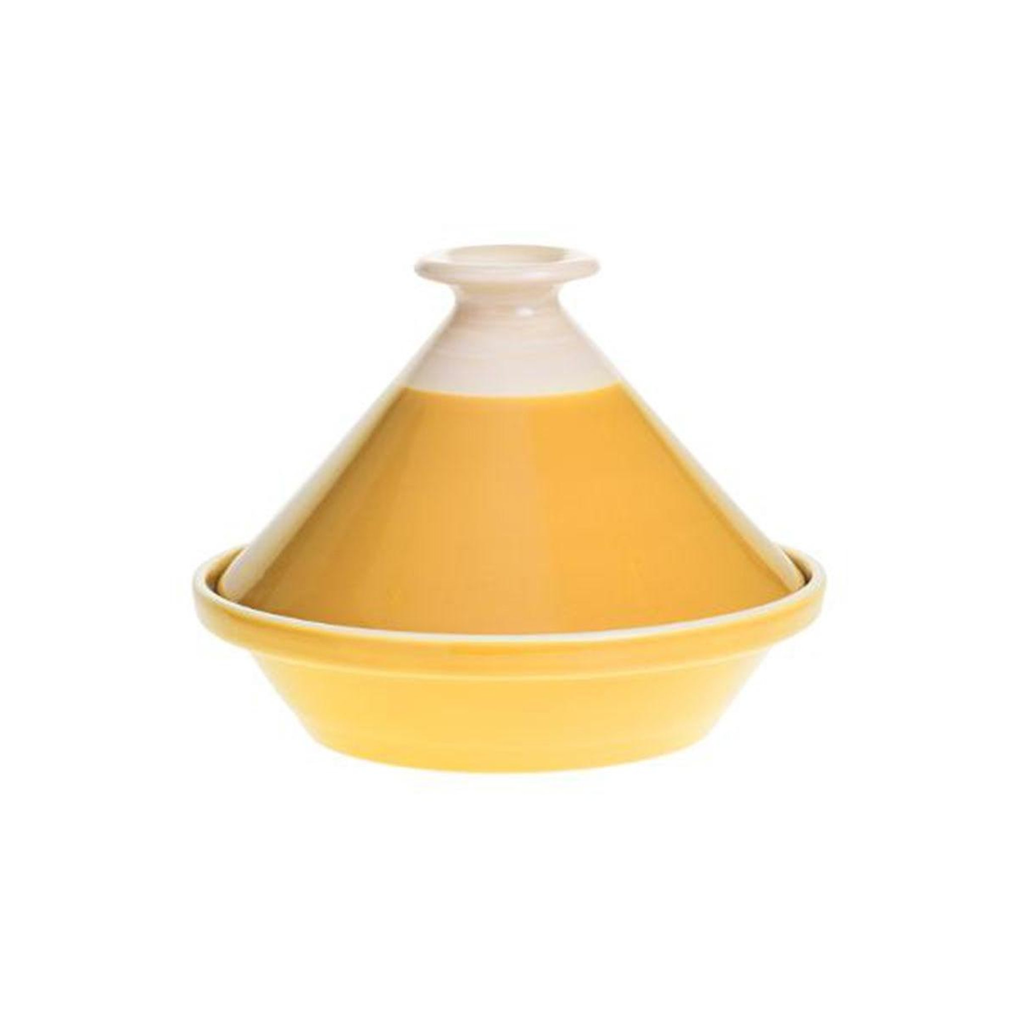 SECRET DE GOURMET Plat à tajine en faïence  sofia  27cm moutarde