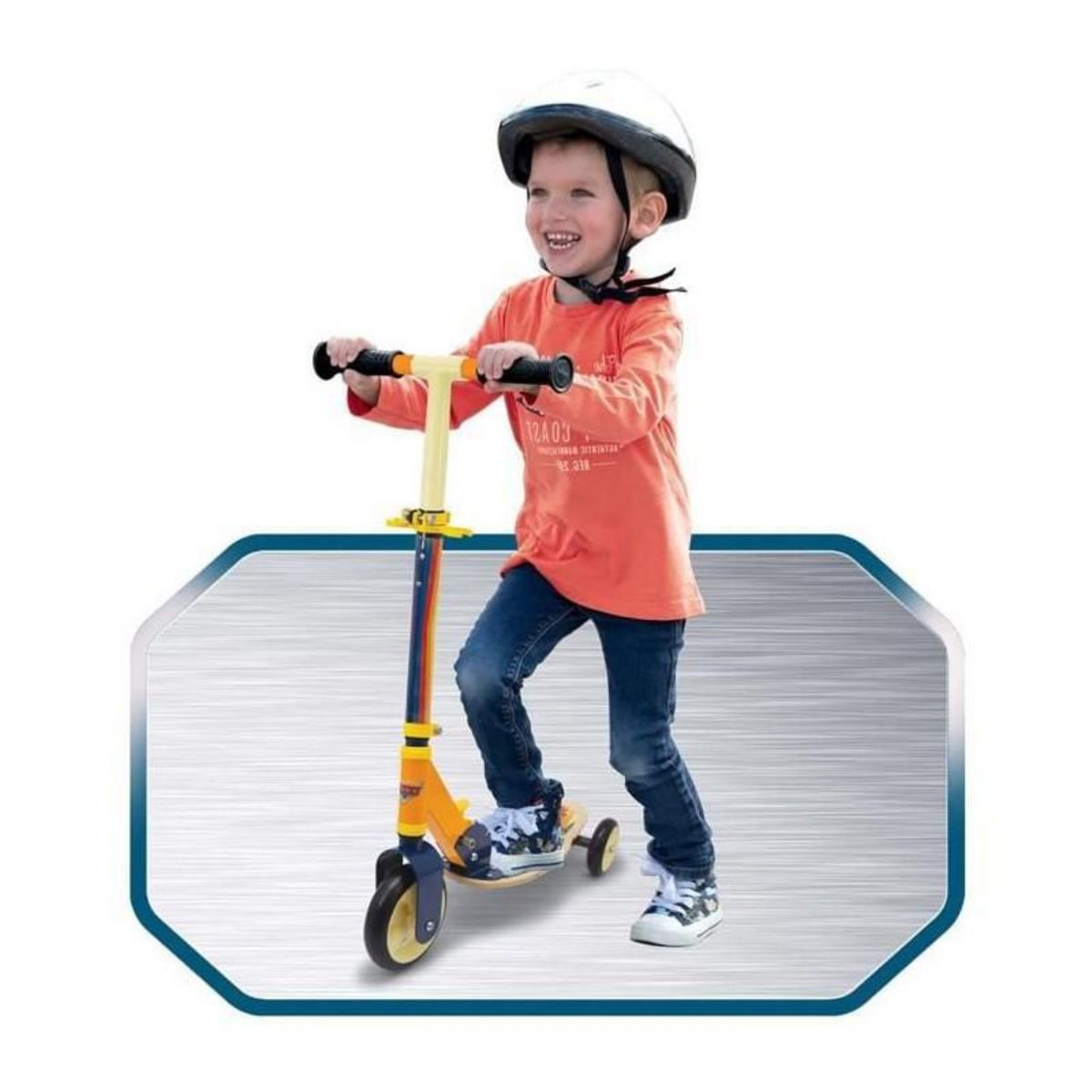 SMOBY Cars patinette en bois 3 roues pliable