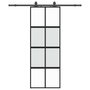 Voir la diapositive 2 : VIDAXL Porte coulissante kit quincaillerie noir 76x205 cm verre trempe