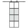 Voir la diapositive 2 : VIDAXL Porte coulissante kit quincaillerie noir 76x205 cm verre trempe