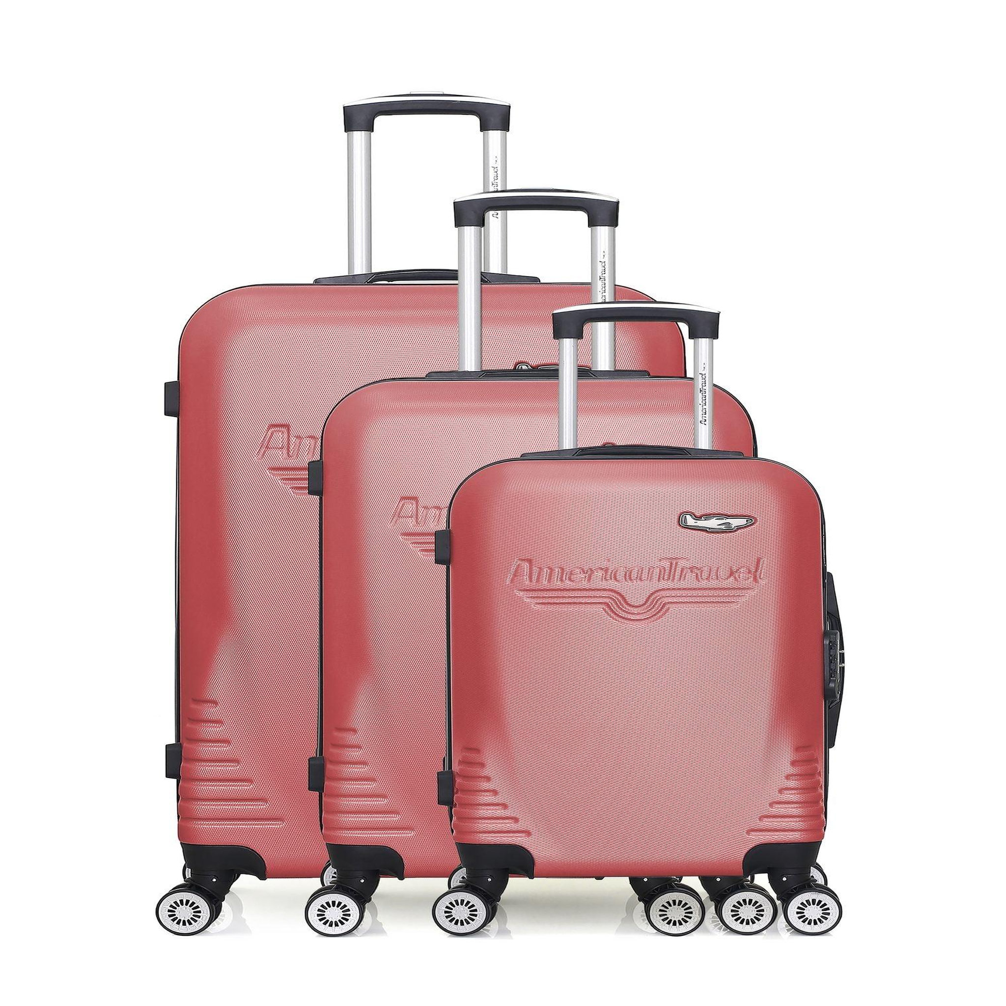 AMERICAN TRAVEL American travel - set de 3 valises dc 75 cm 4 roues. Coloris disponibles : Gris