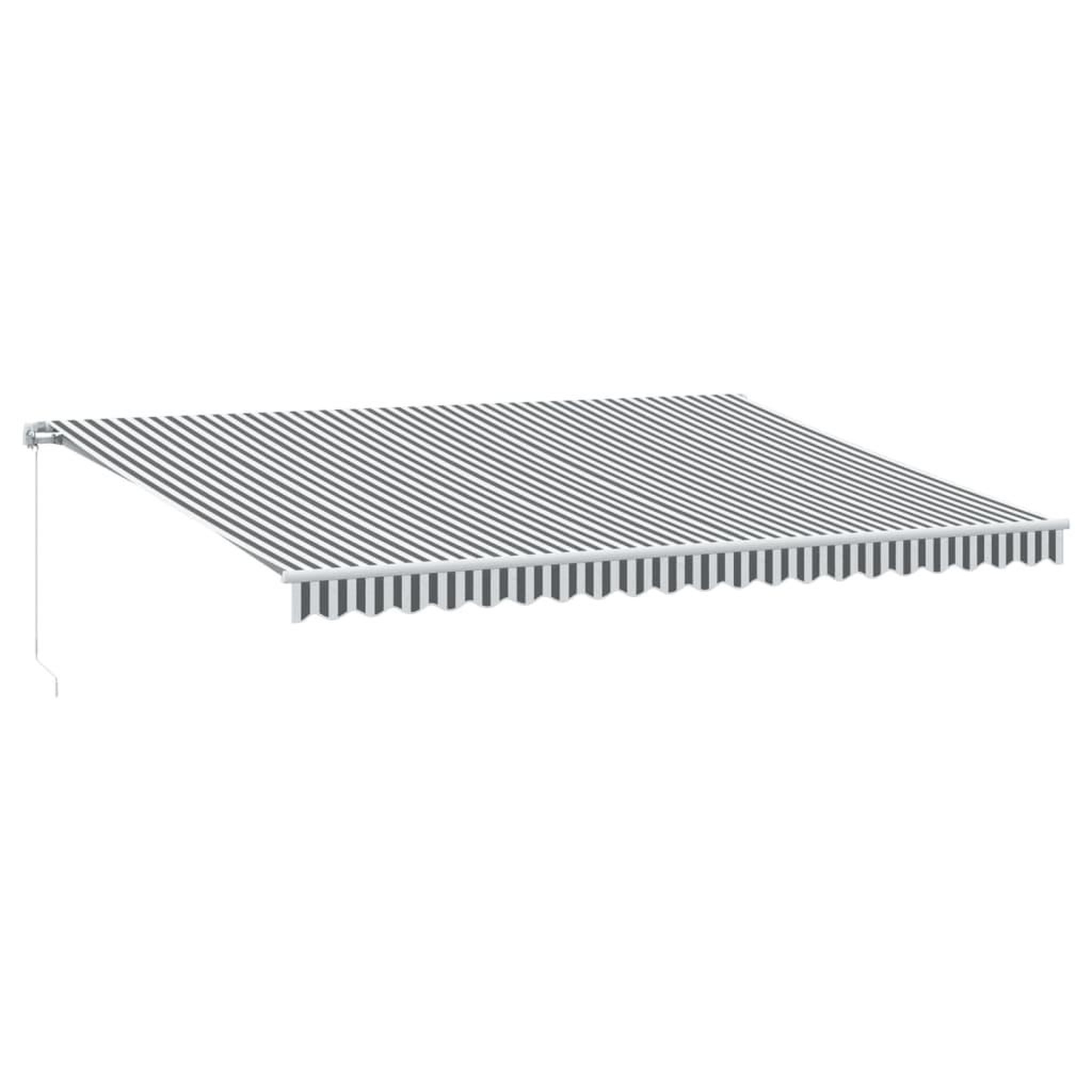 Voir la diapositive 2 : VIDAXL Auvent manuel retractable avec LED anthracite blanc 500x350 cm