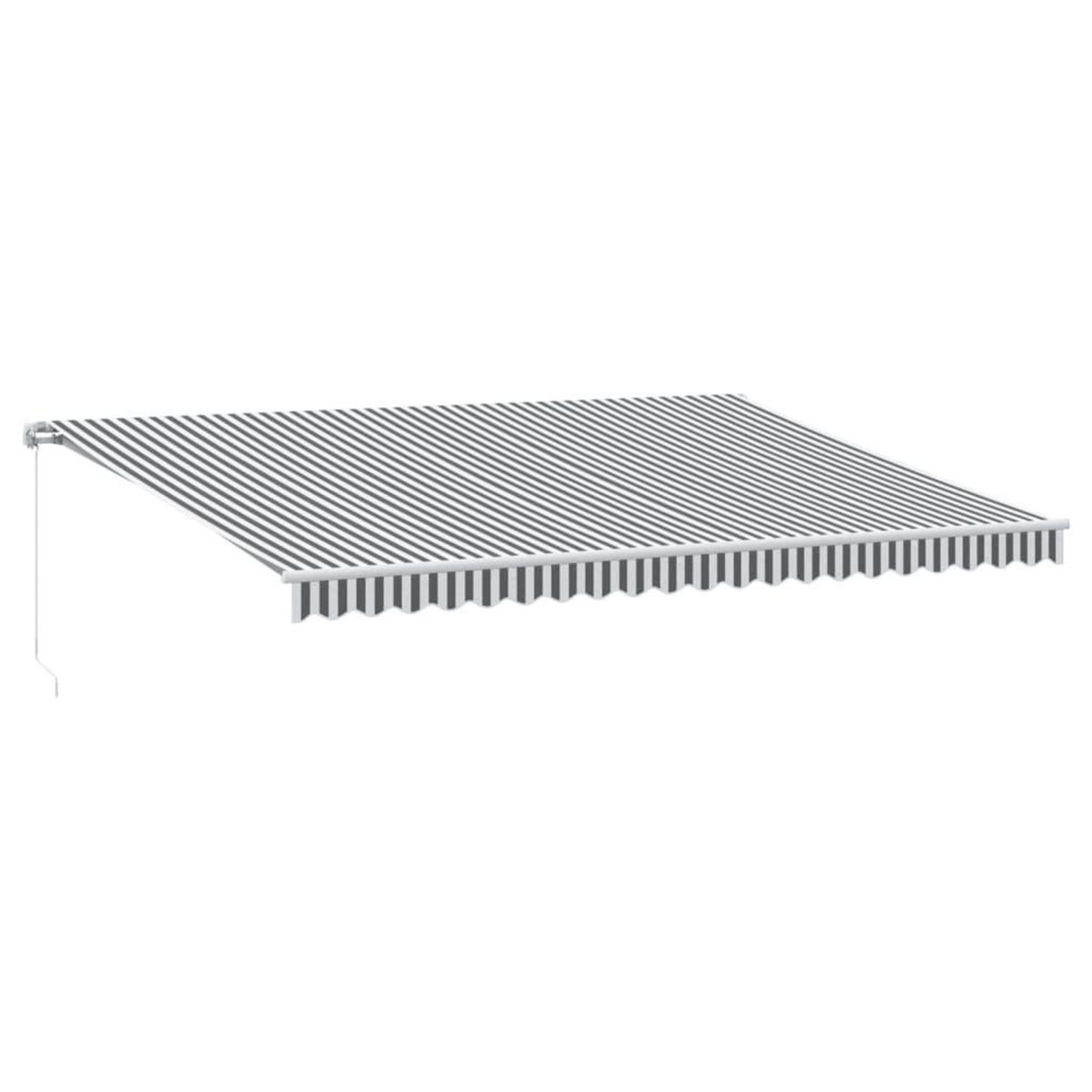 VIDAXL Auvent manuel retractable avec LED anthracite blanc 500x350 cm