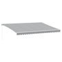 Voir la diapositive 2 : VIDAXL Auvent manuel retractable avec LED anthracite blanc 500x350 cm