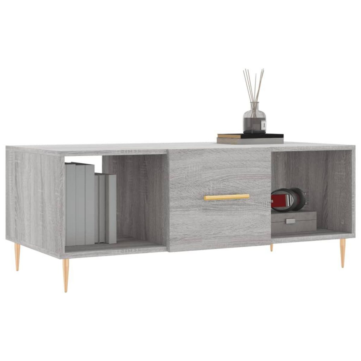 VIDAXL Table basse sonoma gris 102x50x40 cm bois d'ingenierie
