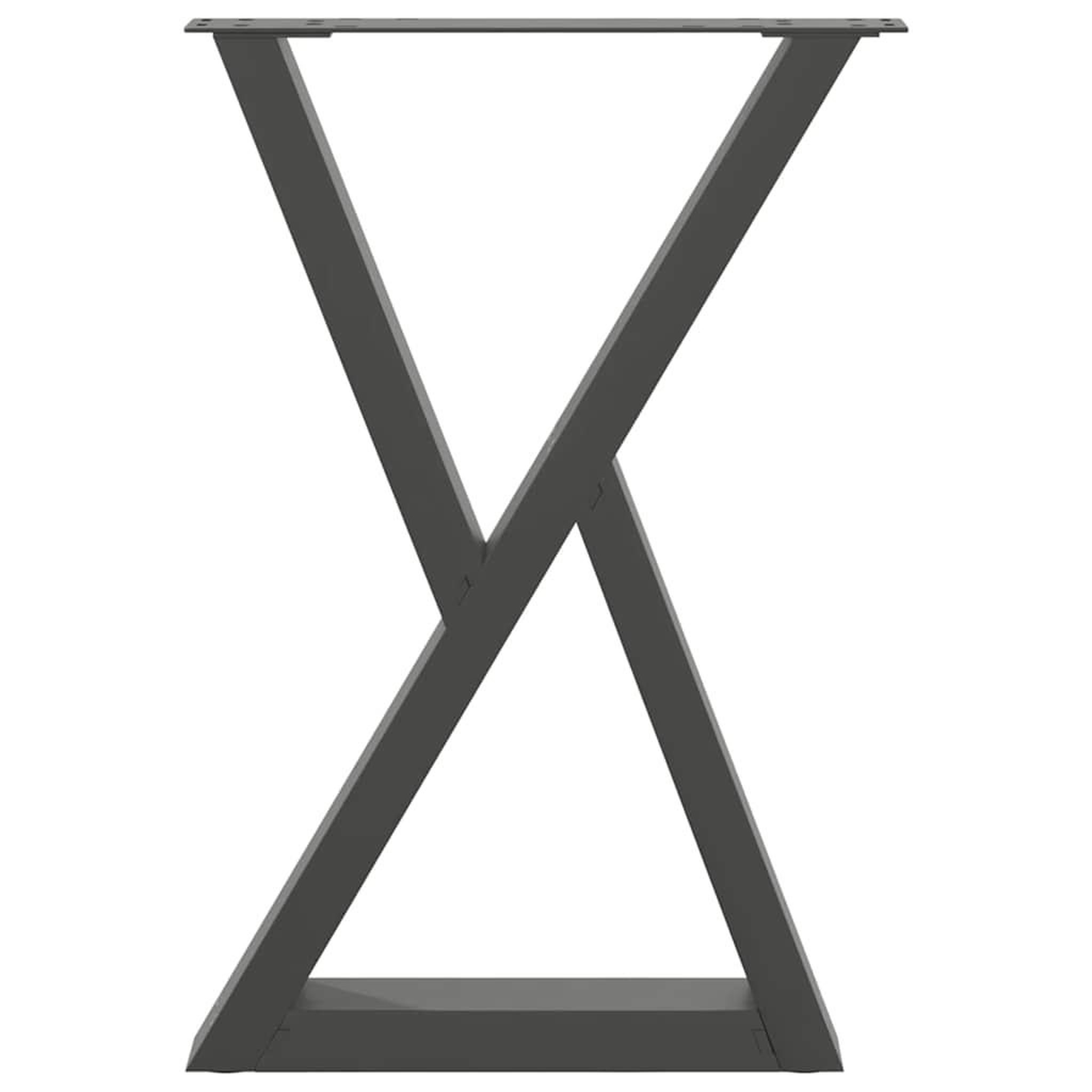 Voir la diapositive 5 : VIDAXL Pieds de table a manger 2 pcs anthracite 60x(72-73,3)cm