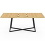 Voir la diapositive 3 : ID MARKET Table à manger extensible rectangle SELMA 6-10 personnes bois et noir 160-200 cm