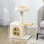 Voir la diapositive 3 : PAWHUT Arbre à chat perchoir plateforme niche beige